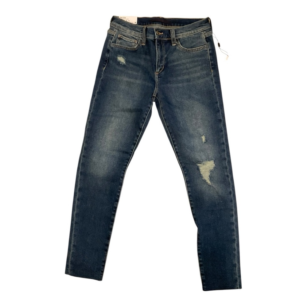 Joe's Jeans “The Icon” Distressed Mid Rise Raw Hem Skinny Ankle Size 28 NWT